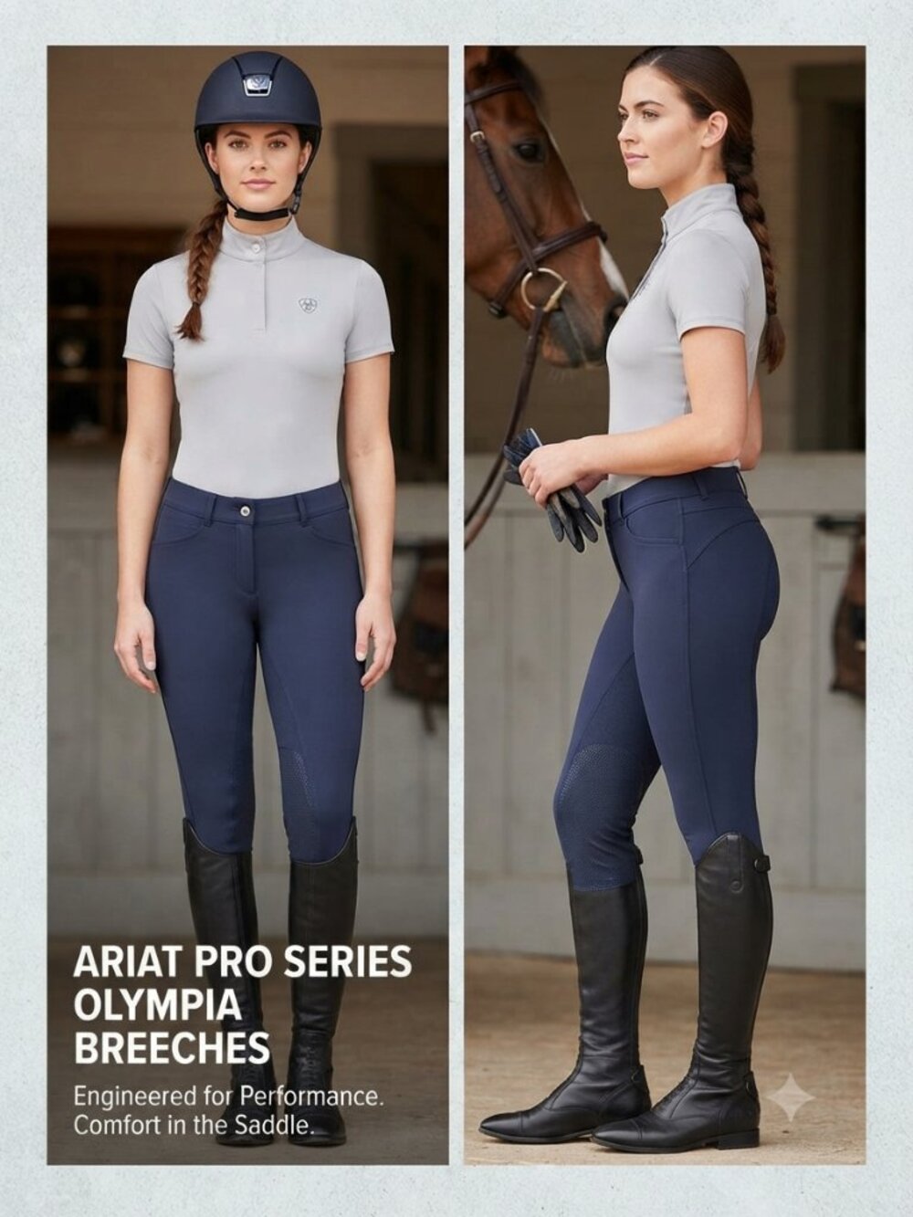 Ariat Pro Series Olympia Equestrian Navy Knee Grip Stretch Riding Jeans- Size 28